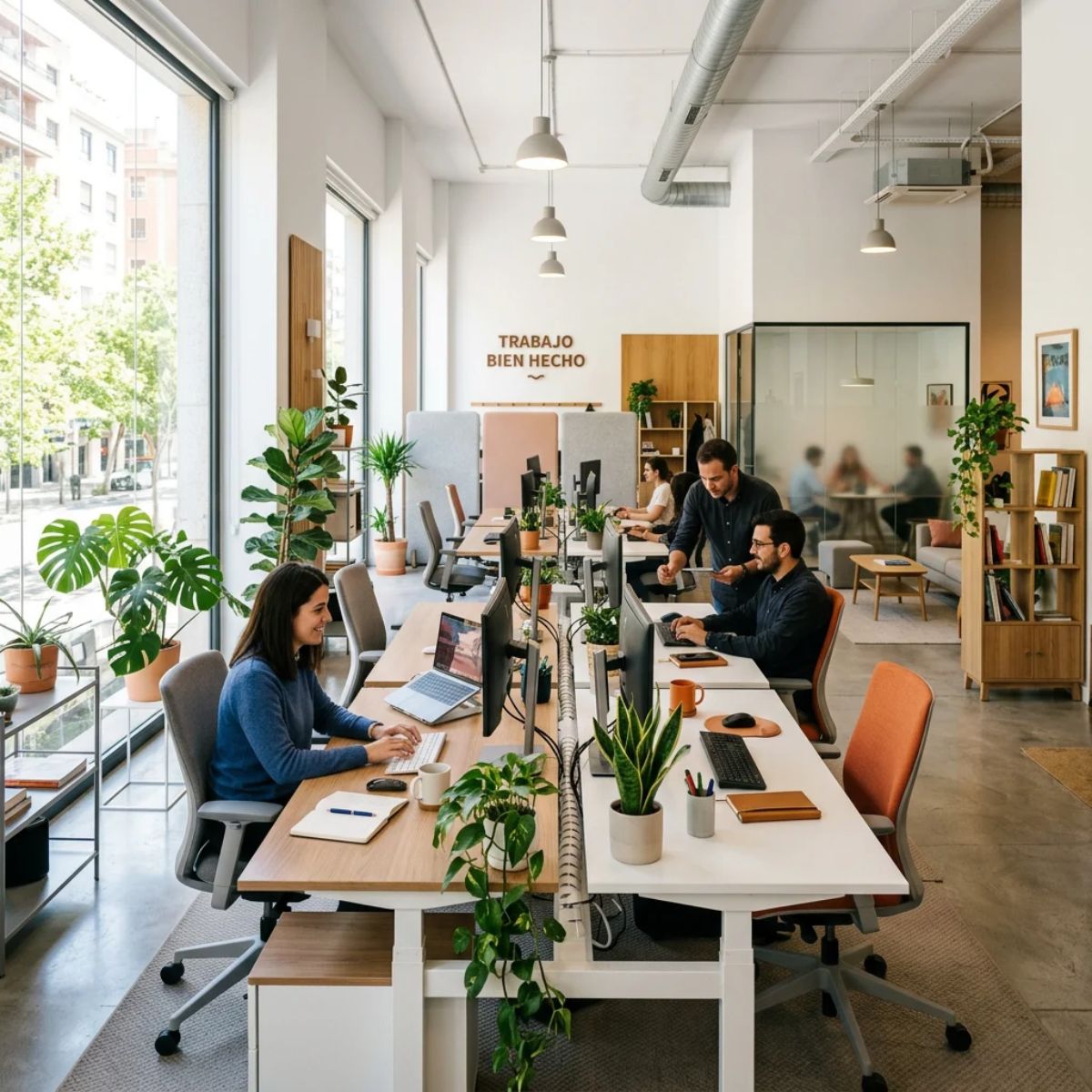 Oficina moderna para mejorar la motivación del equipo tras las vacaciones